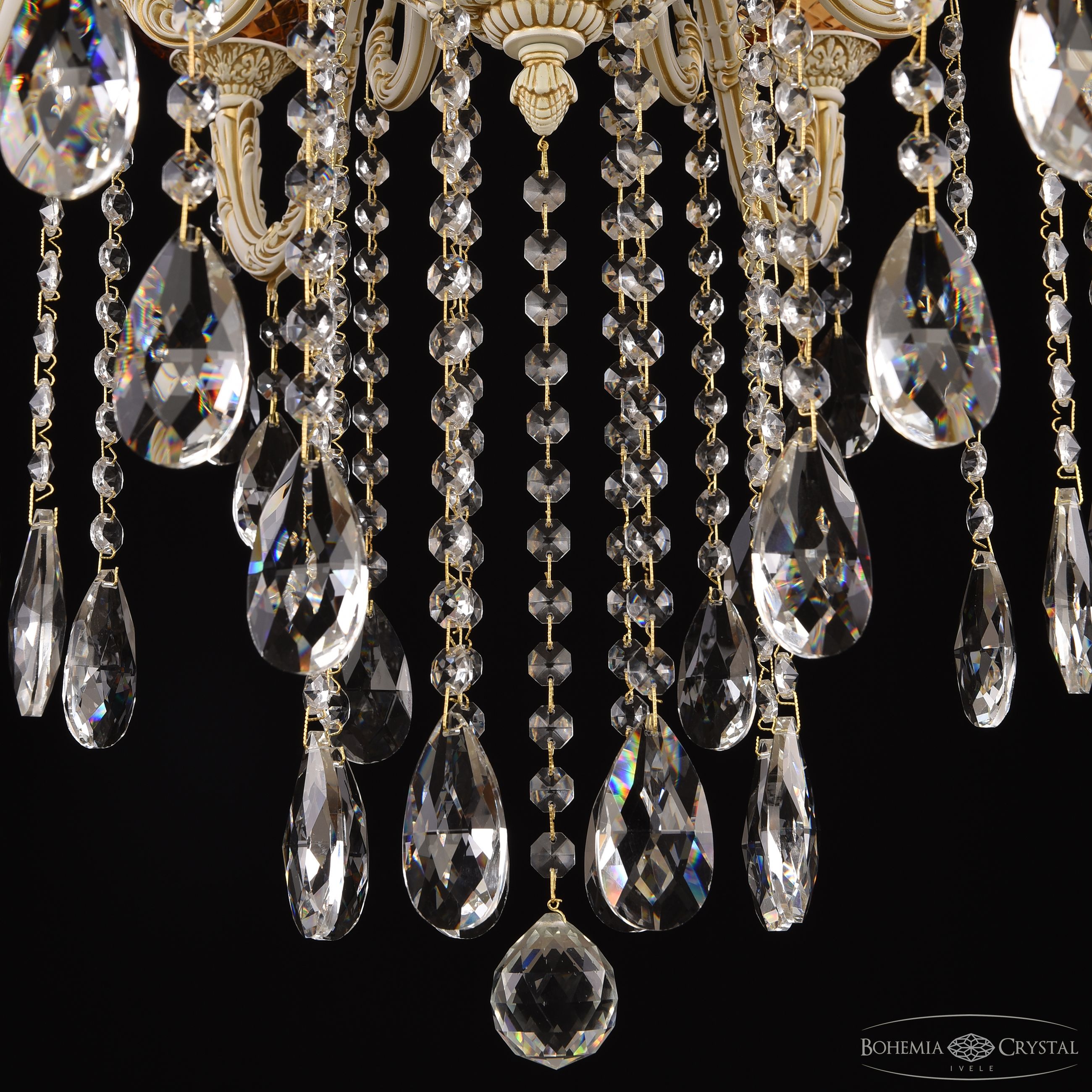 Подвесная люстра Bohemia Ivele Crystal AL79101/8/250 B WMG P Amber/M-1F