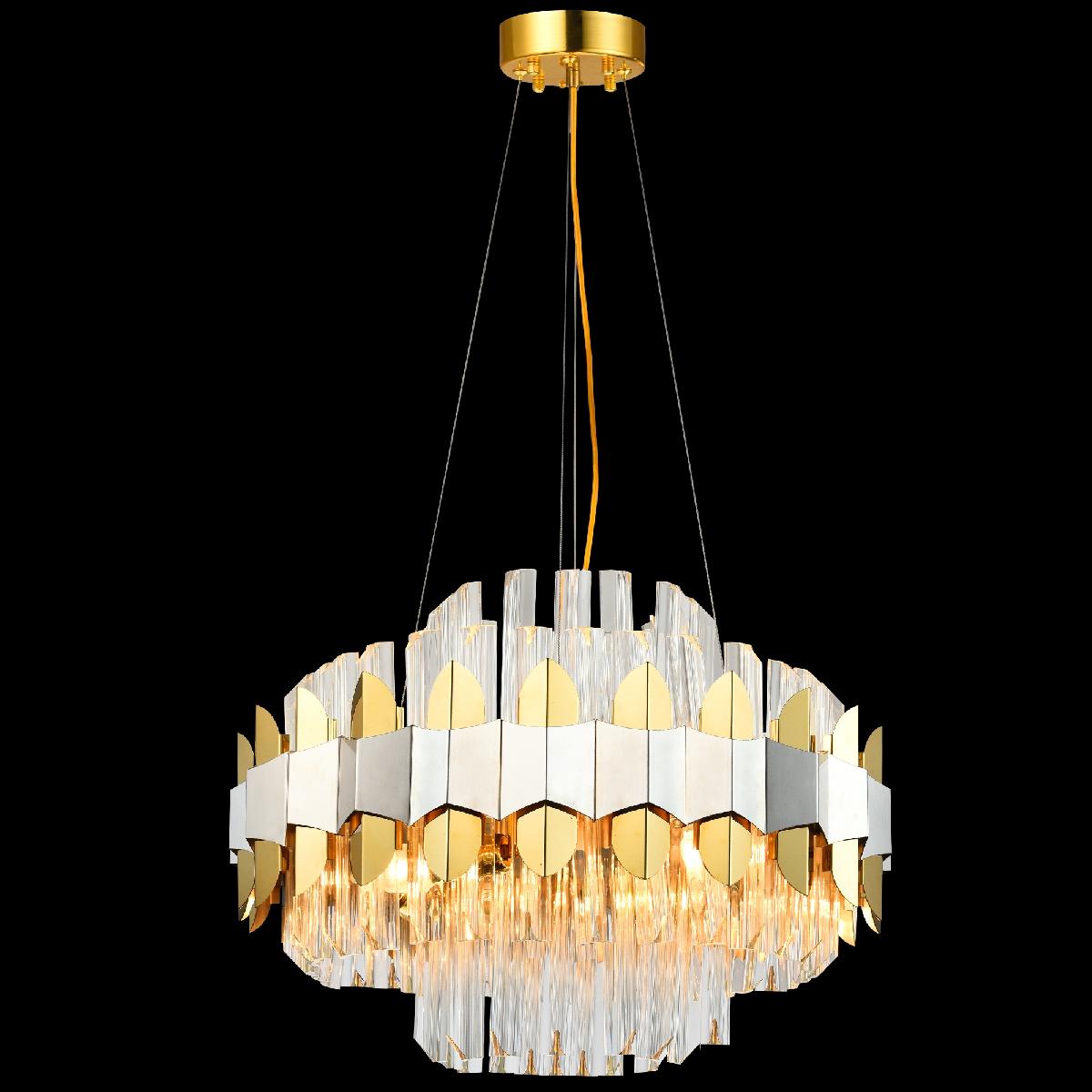 Подвесная люстра Natali Kovaltseva SKALA 81435/8C BRASS SILVER