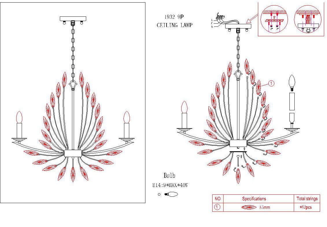 Подвесная люстра Favourite Feerie 1932-9P