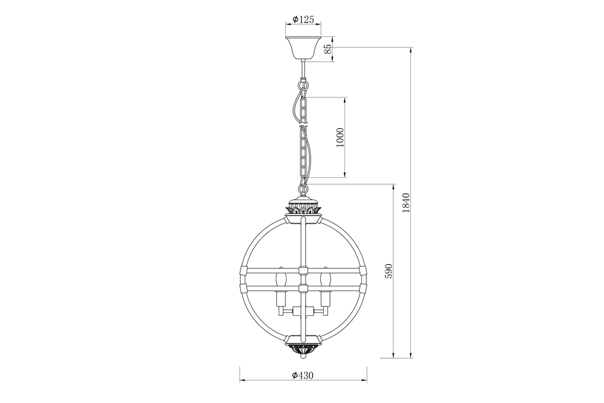 Подвесная люстра Garda Decor K2MP-766BR
