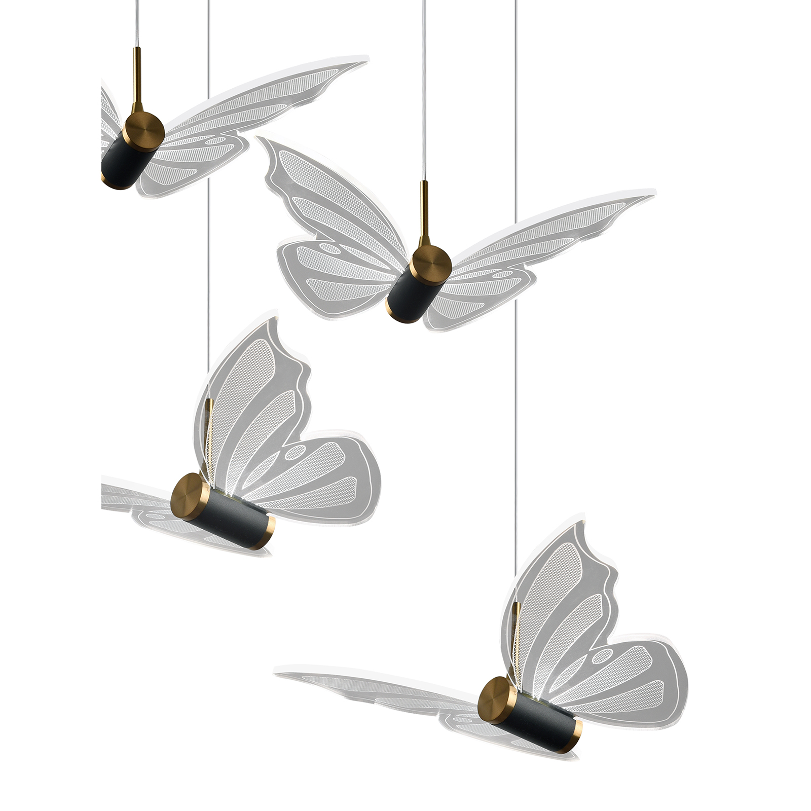 Подвесная люстра Natali Kovaltseva Butterflies LED LAMPS 81365 GOLD