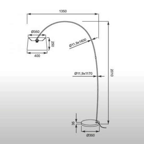 Торшер Zumaline Costanza TS-070720F-BK