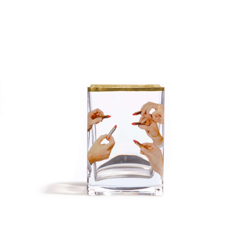 Ваза Lipsticks Small Seletti Toiletpaper Glass Vase 14123
