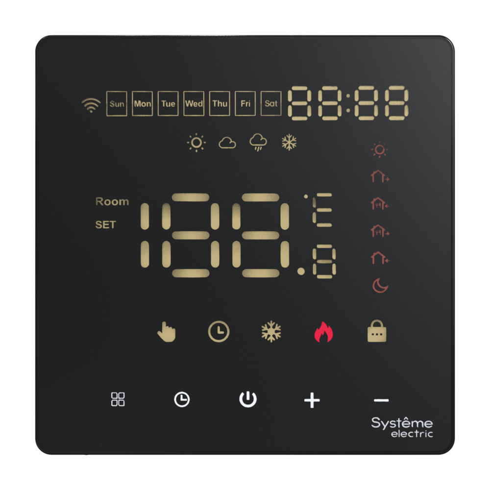 Термостат программируемый с Wi-Fi для электрического теплого пола, 16 А, моноблочный Systeme Electric ArtGallery GAL001038