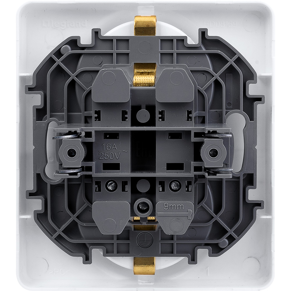 Розетка двойная с/з Legrand Inspiria 673750