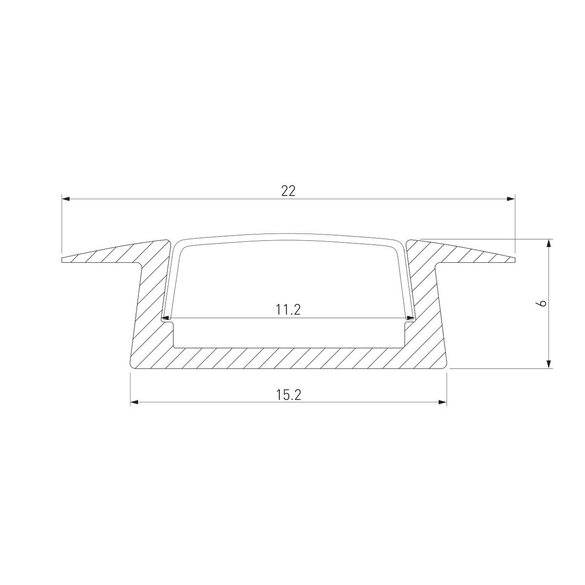 Встраиваемый алюминиевый профиль для светодиодной ленты Elektrostandard LL-2-ALP007 4690389170478