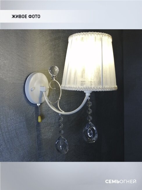 Белое бра металлическое Wedo Light Eileen WD3516/1W-WG-WT