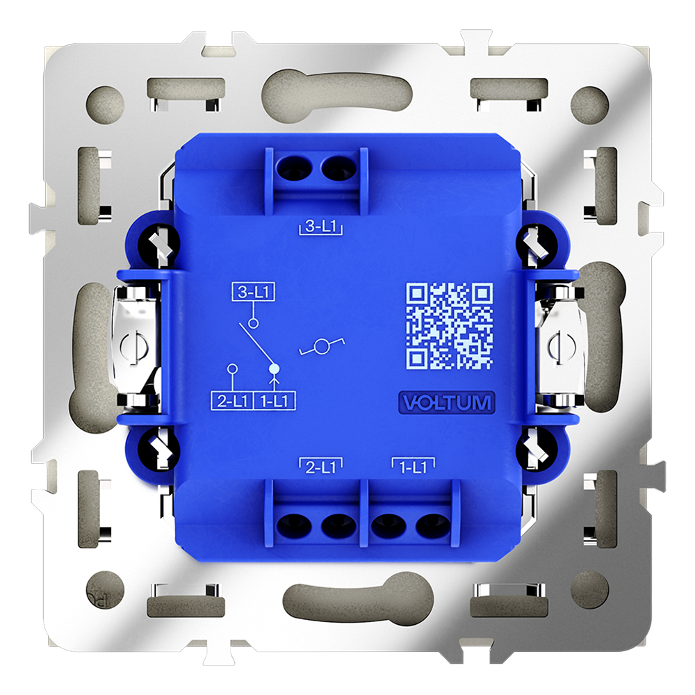 Проходной переключатель одноклавишный Voltum S70 VLS010304 (шелк)