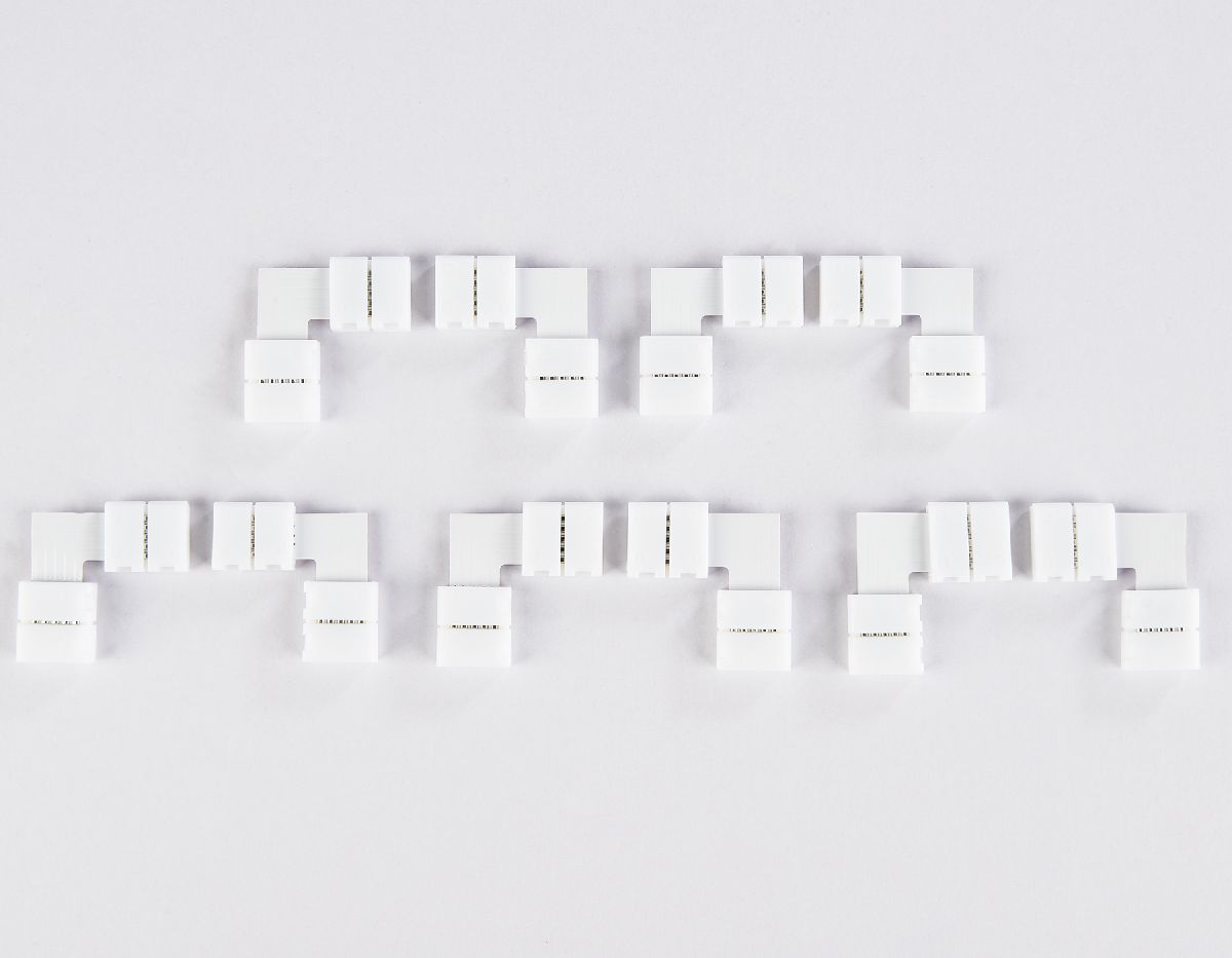 Соединитель угловой L для светодиодной ленты Ambrella Light 5050 12/24V (5 конт.) (10шт) GS6751