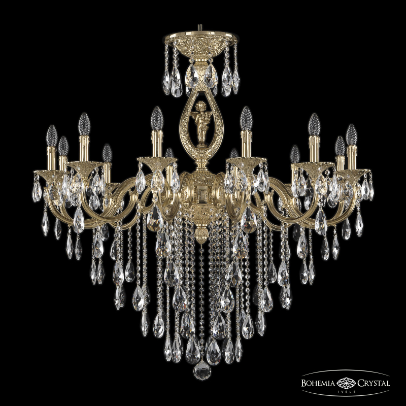 Подвесная люстра Bohemia Ivele Crystal Verona 72401/12/360 B G FA10B