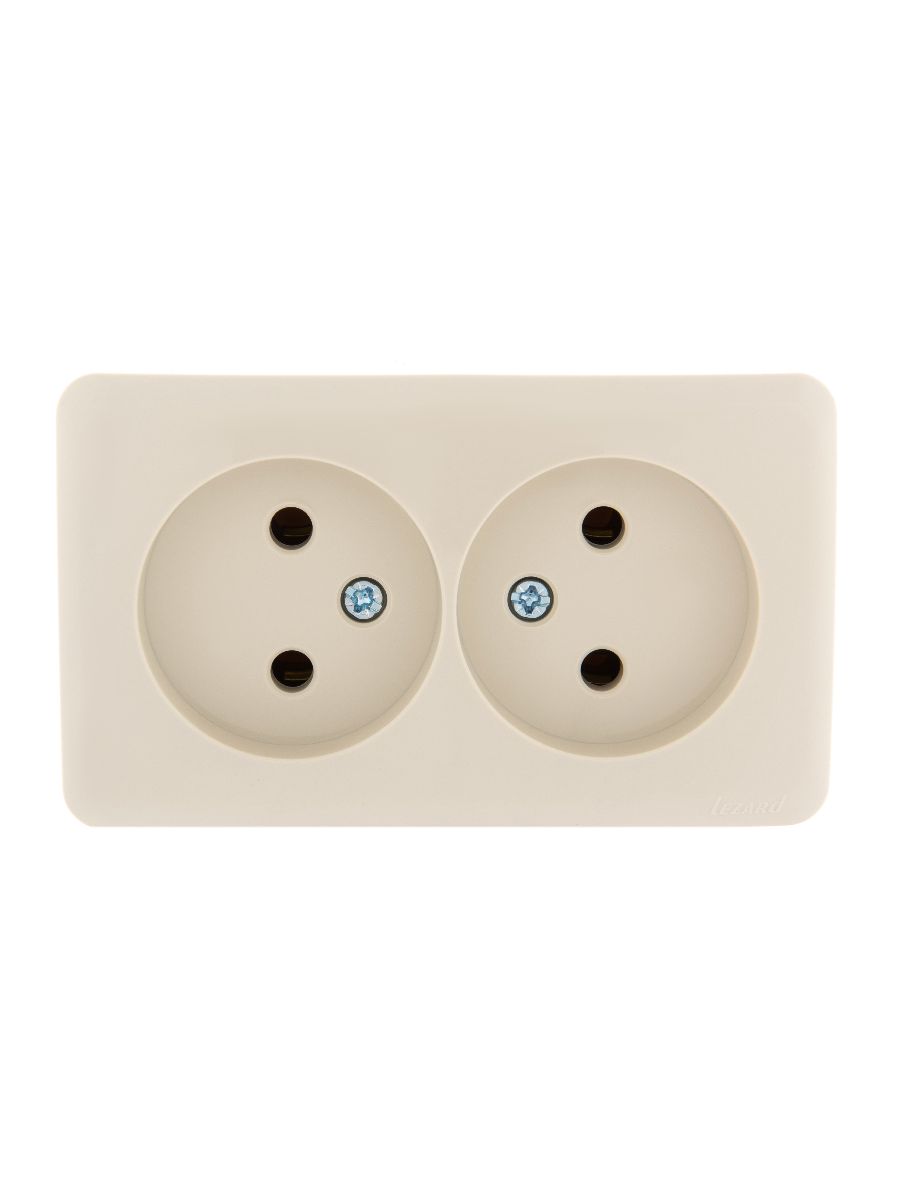 Розетка двойная б/з Lezard Viola 751-0300-128