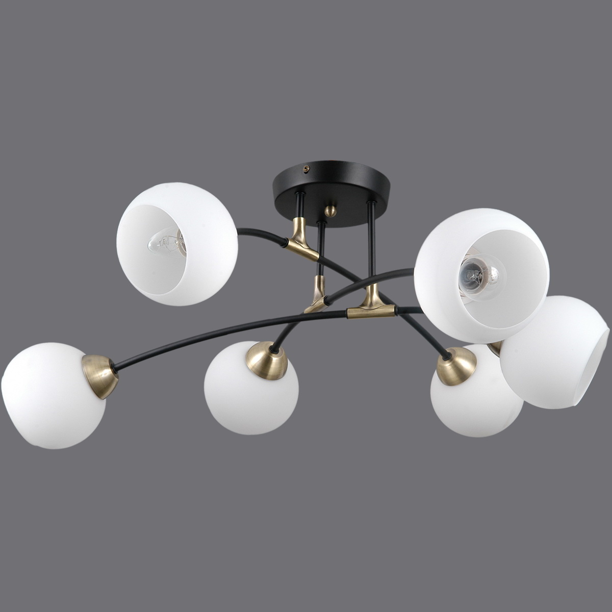 Люстра на штанге Illumico IL0299-6CSQ-79 BK AB