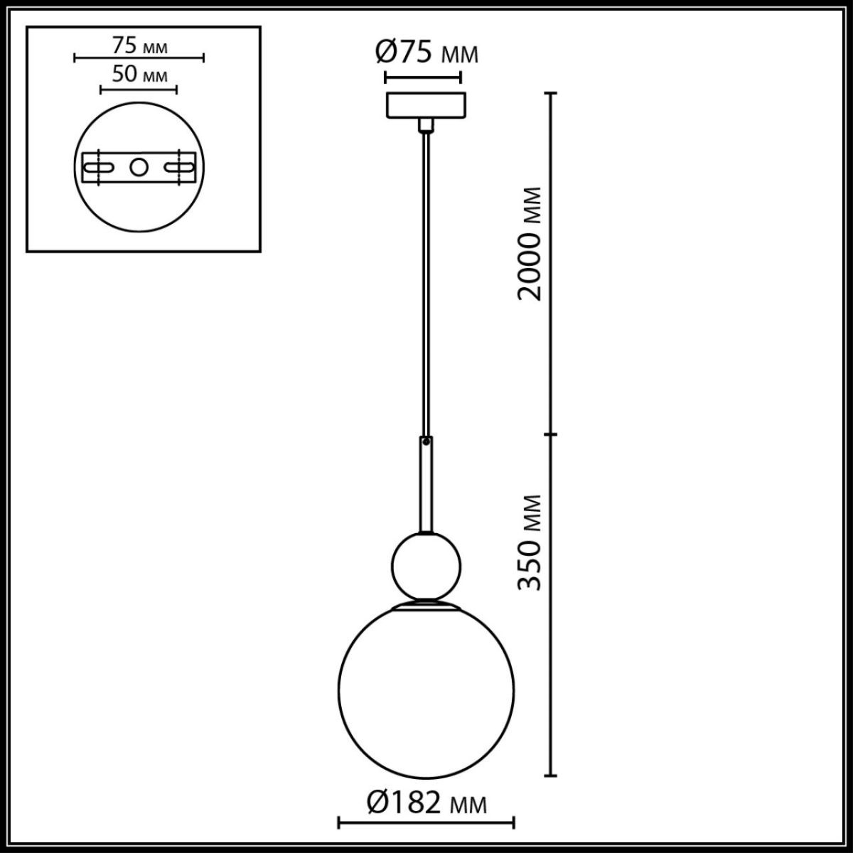 Подвесной светильник Odeon Light Midcent Lolla 4359/1A