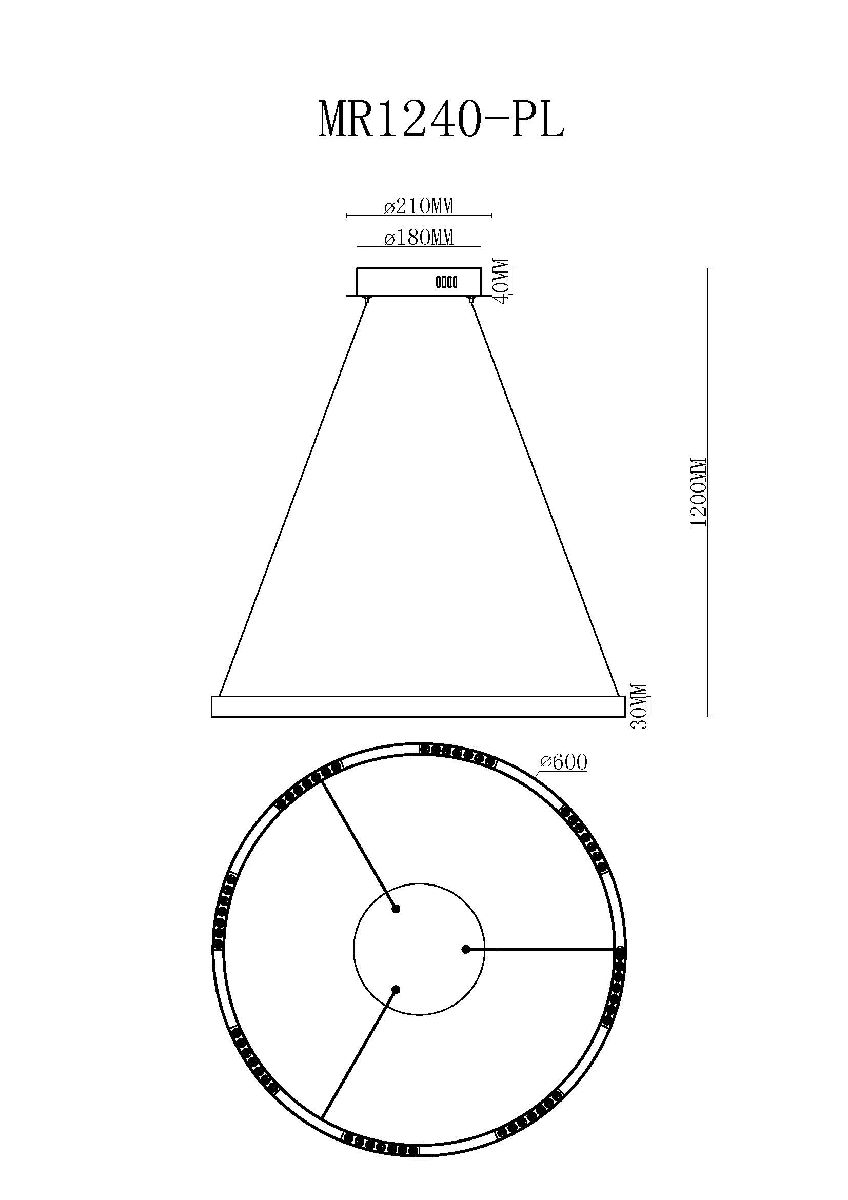 Подвесная люстра MyFar Lucas MR1240-PL