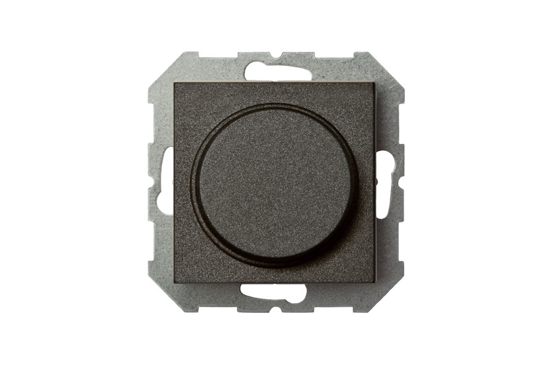 Светорегулятор светодиодный поворотный нажимной 200 Вт Liregus Epsilon 28-1114