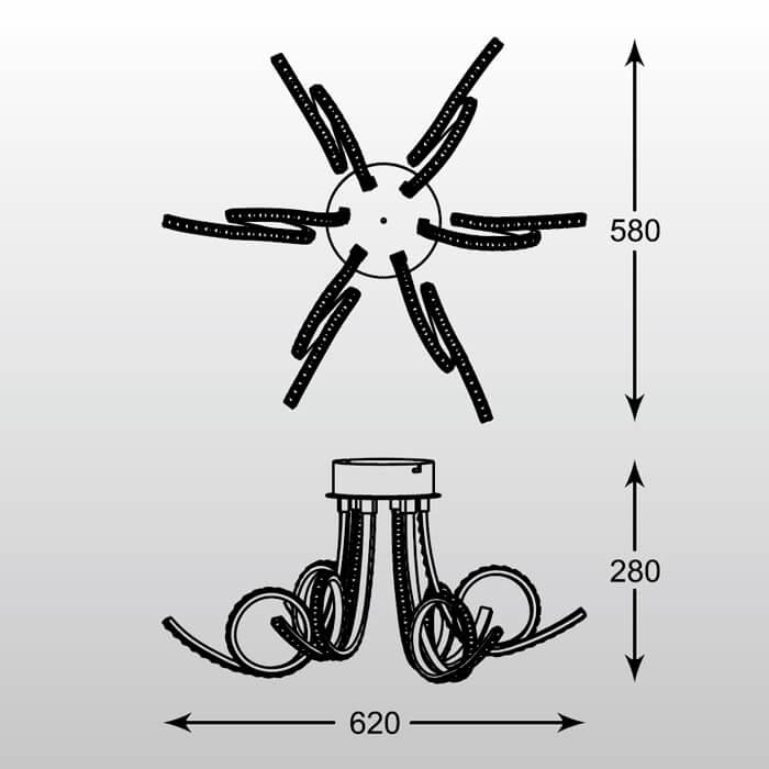 Потолочный светодиодный светильник Zumaline Lumino PL99843A-6