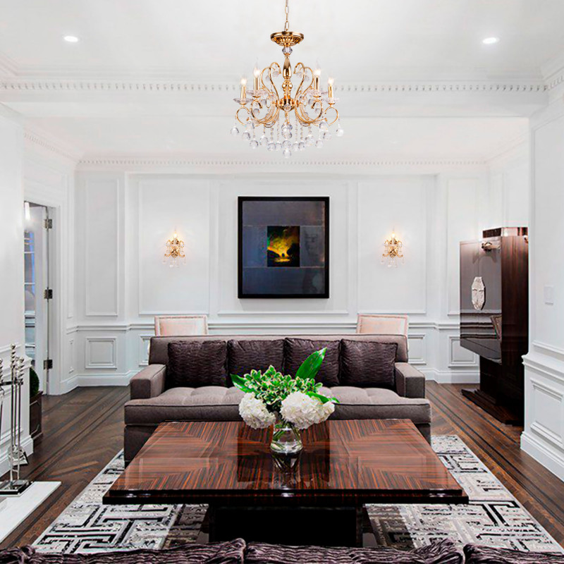 Бра Eurosvet 10096/1 золото/прозрачный хрусталь Strotskis