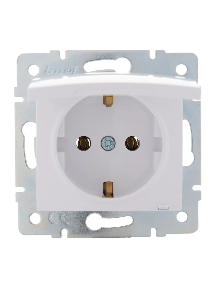 Розетка с/з с крышкой Lezard Karina 707-0288-123B
