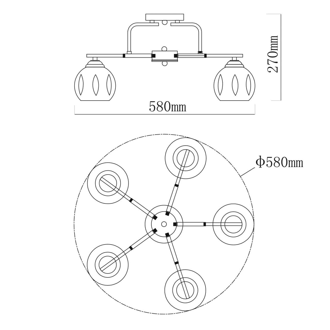 Потолочная люстра De Markt Альфа 324017805 в Москве