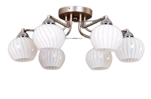 Потолочная люстра Elvan LU-37850/6-E14-Si+Wh