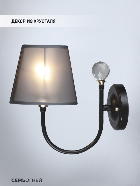 Бра Wedo Light Gilliana WD3585/1W-CF-FGD-BK