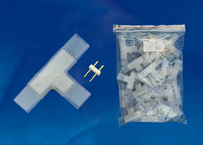 T-соединение для светодиодной ленты (UL-00002931) Uniel UTC-K-32/N21 Clear 025 Polybag