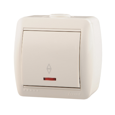 Выключатель проходной с подсветкой Lezard Nata 710-0200-114