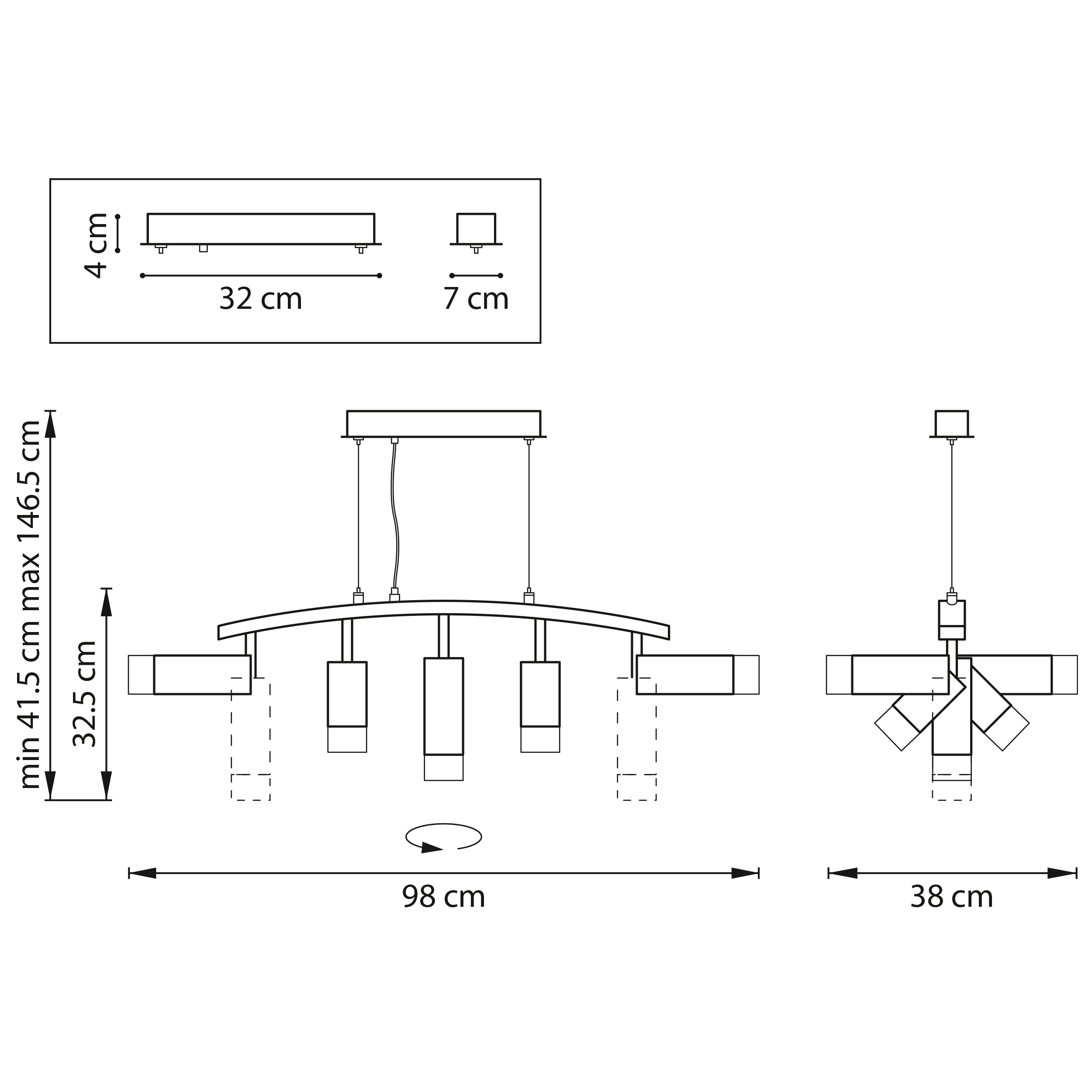 Подвесной светильник Lightstar Rullo LR7353728731 (571735+214437-2+214487-3+202431-5)