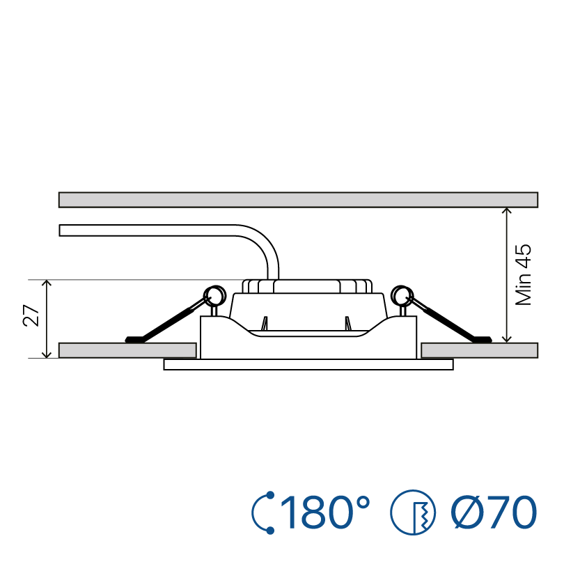 Встраиваемый светильник Lumin'arte LDL01-7W-R-3К