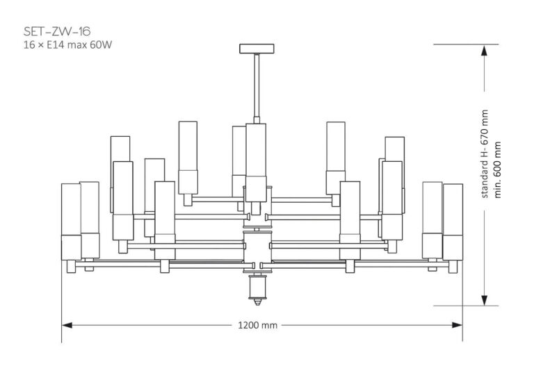 Подвесная люстра Kutek Mood Seti SET-ZW-16 (Z)