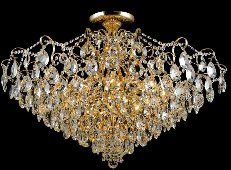 Потолочная люстра Crystal Lux Contessa PL12 Gold