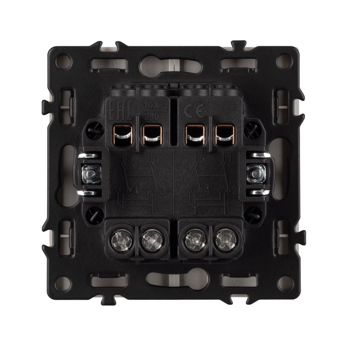 Выключатель перекрёстный 2 кл софт-тач никель Arlight SWT-MKX2-SFPL-IS (250V, 10A) 061794(1)