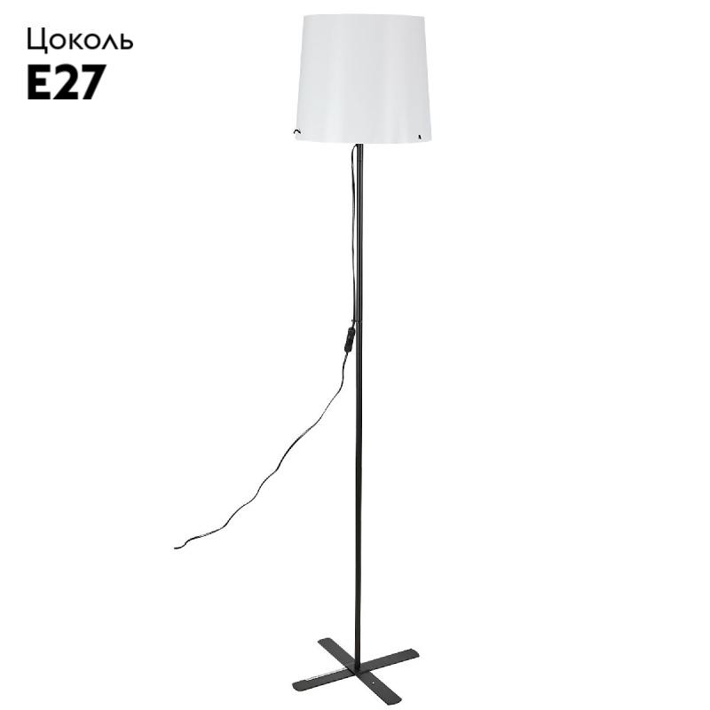 Торшер Uniel UML-T510 E27 BLACK/WHITE UL-00010193