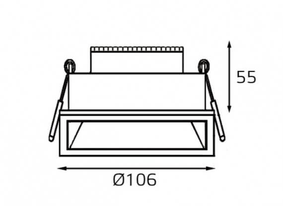 Встраиваемый светильник Italline M01-4075 BLACK