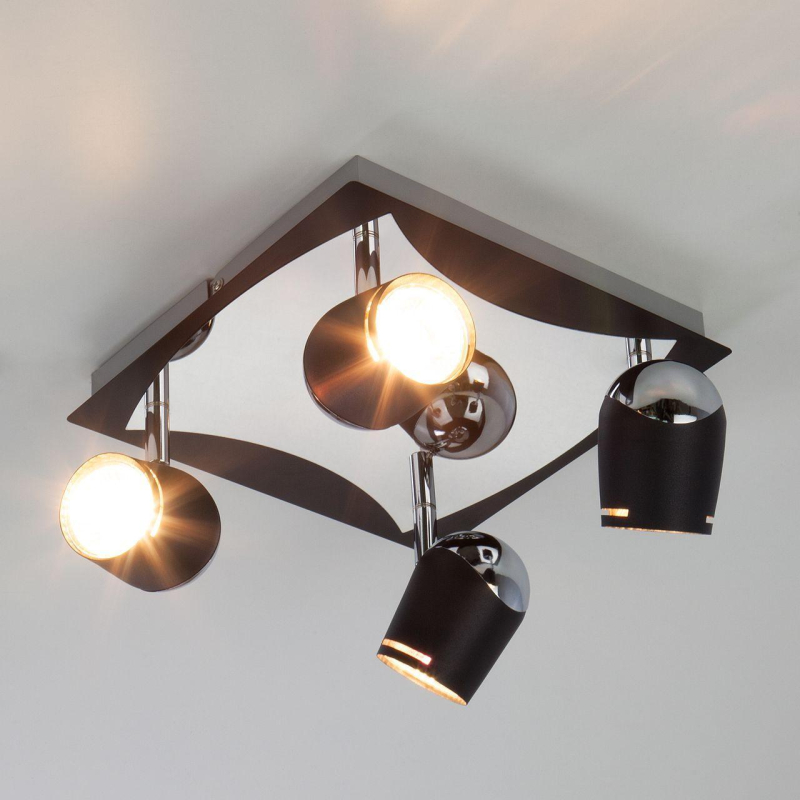 Спот Eurosvet Middle 20057/4 хром/черный