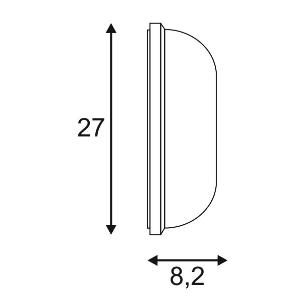 Уличный настенный светодиодный светильник SLV Terang 2 XL Sensor 229951