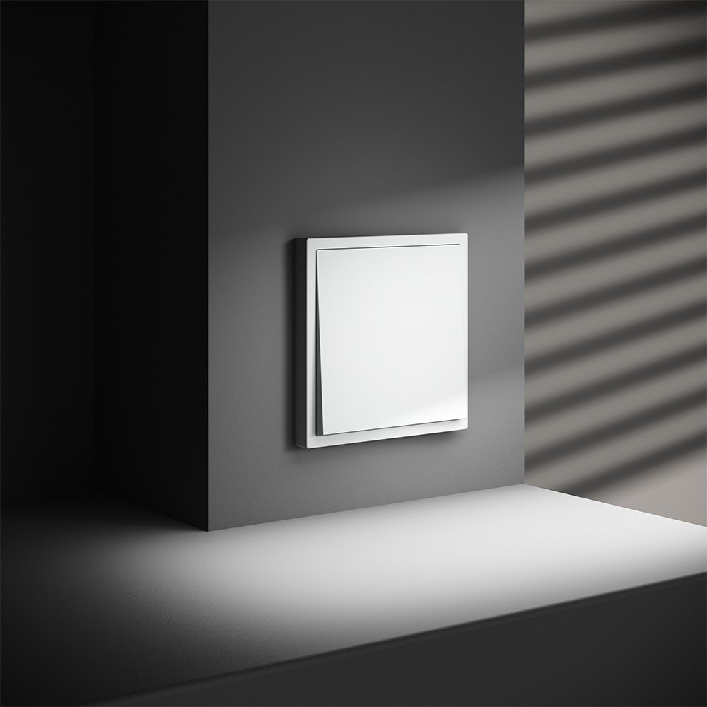 Выключатель с самовозвратом одноклавишный Voltum S70 VLS010602 (белый матовый)