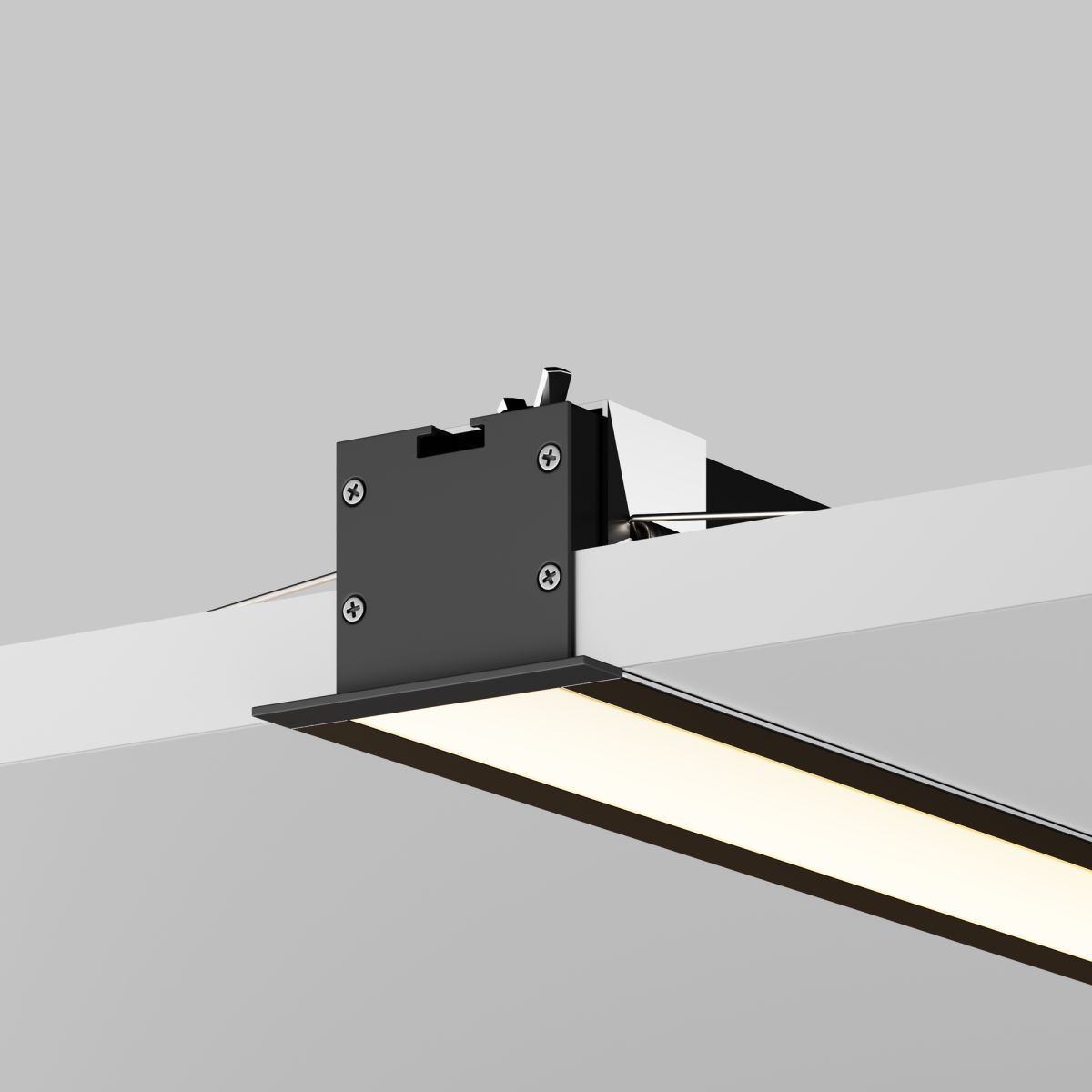 Линейный встраиваемый светильник Maytoni Technical 3000K 50x35 (Черный, 2 м) LL313015