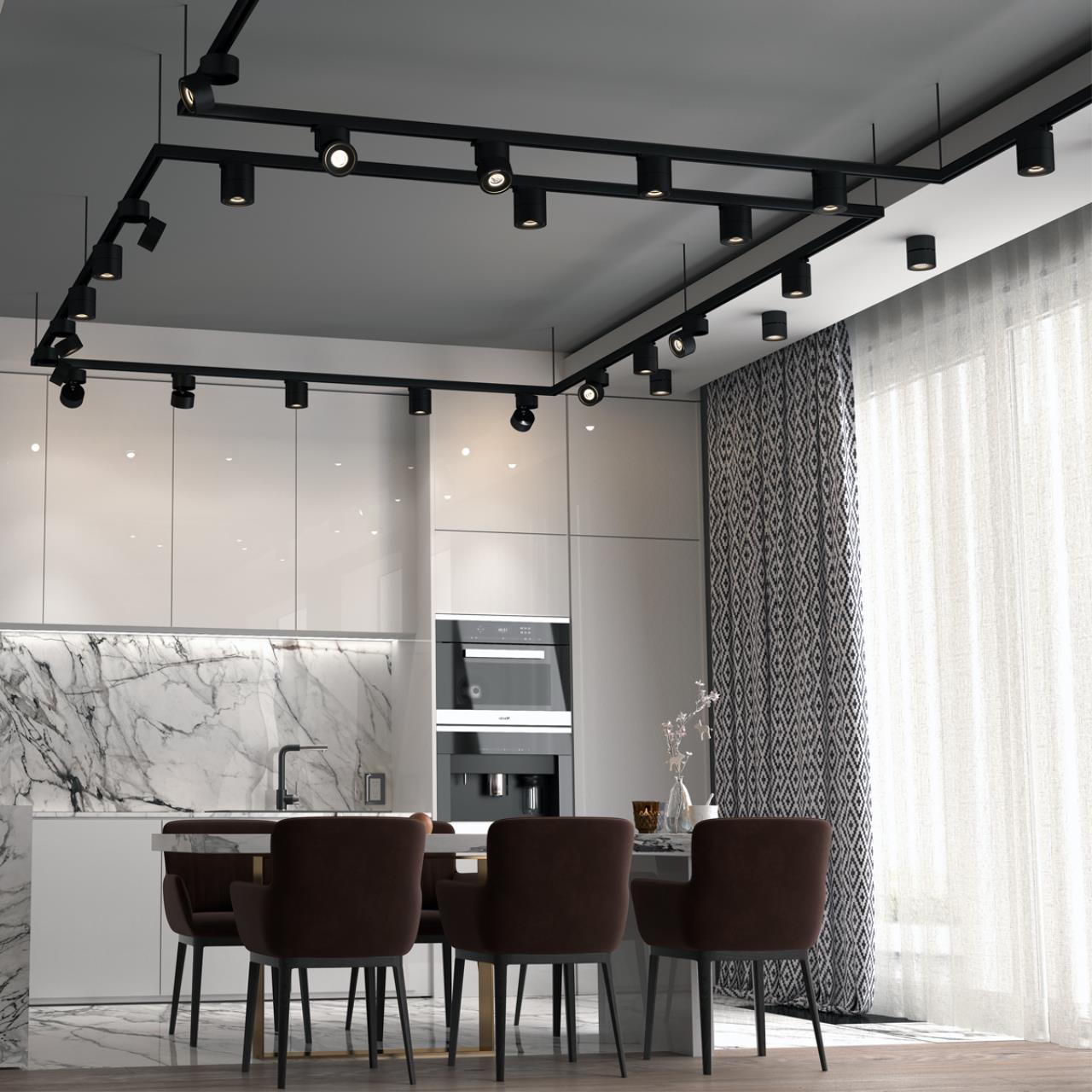 Трековый однофазный светильник Novotech Groda 358777