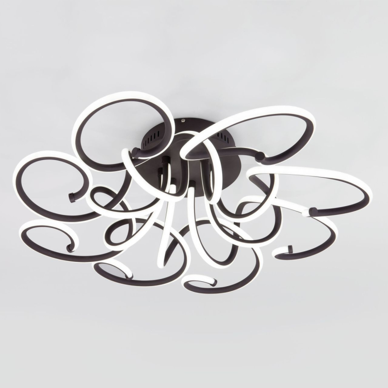 Потолочная светодиодная люстра Eurosvet Rosca 90136/8 чёрный кофе