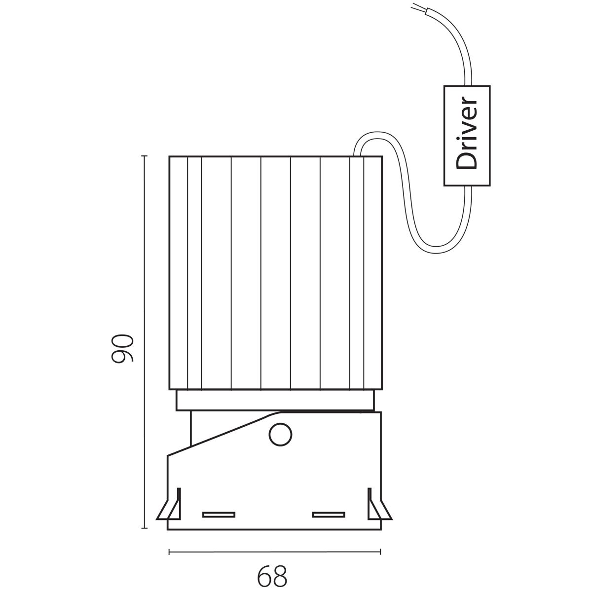 Модуль профессиональный светодиодный 12W 4000K в сборе с суппортом с углом наклона до 30° Lightstar Stella Pro 075084
