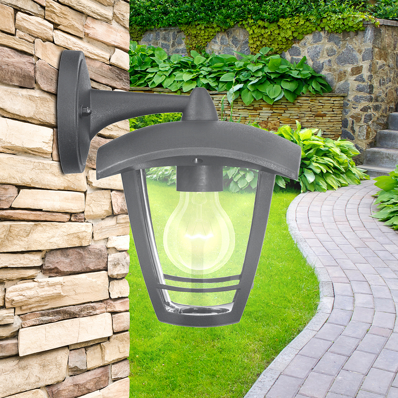 Уличный настенный светильник ЭРА НБУ 07-40-002 «Дели 2» серый Б0051206