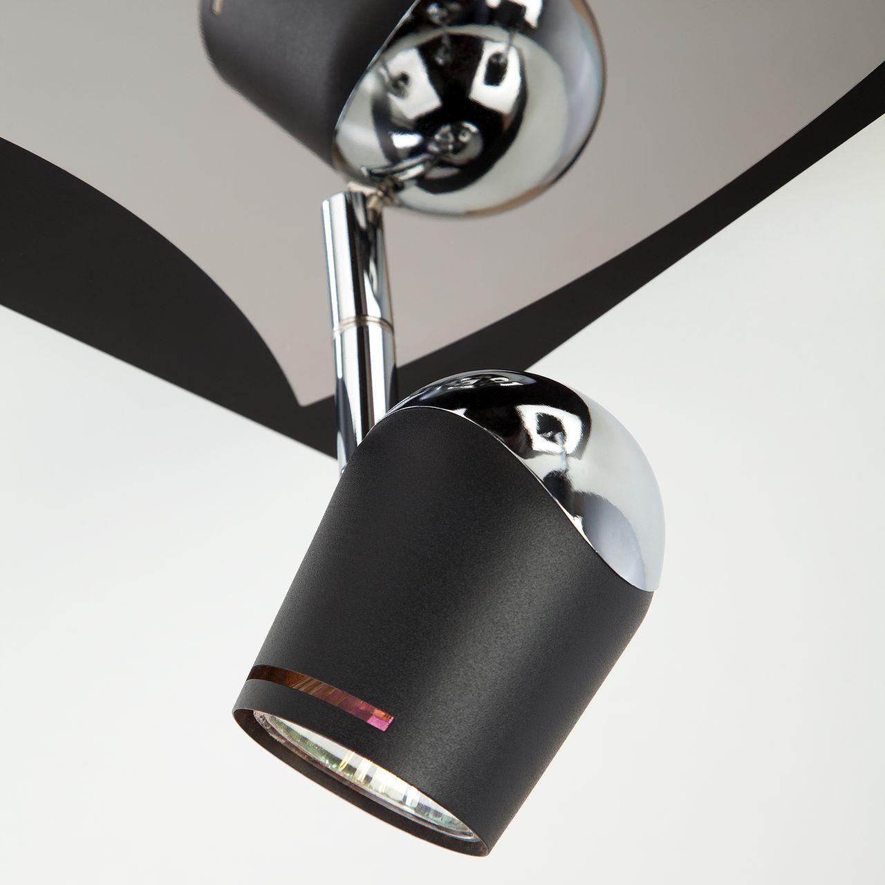 Спот Eurosvet Middle 20057/4 хром/черный