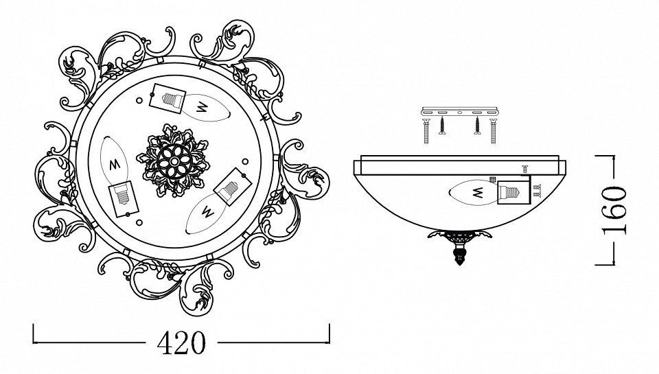 Потолочный светильник Maytoni Speria C900-CL-03-W