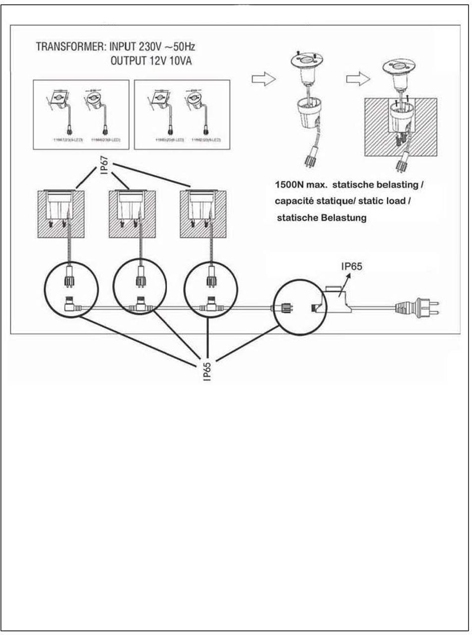 Ландшафтный светодиодный светильник Lucide Trio Led-Set 11862/23/31