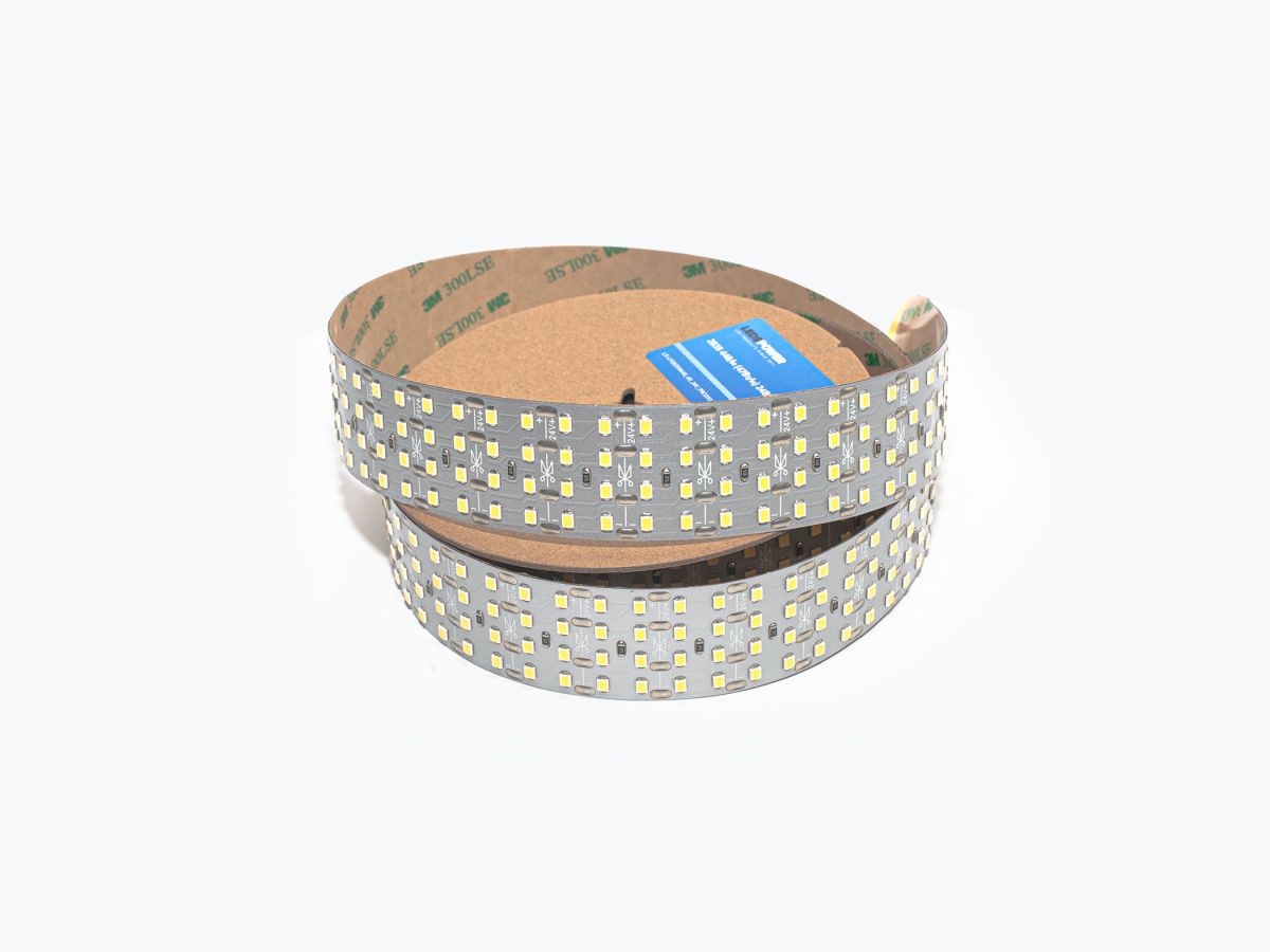 Светодиодная лента LEDS POWER четырехрядная 2835 448/м (47Вт/м) 24В холодная, серия ПРО200 009124