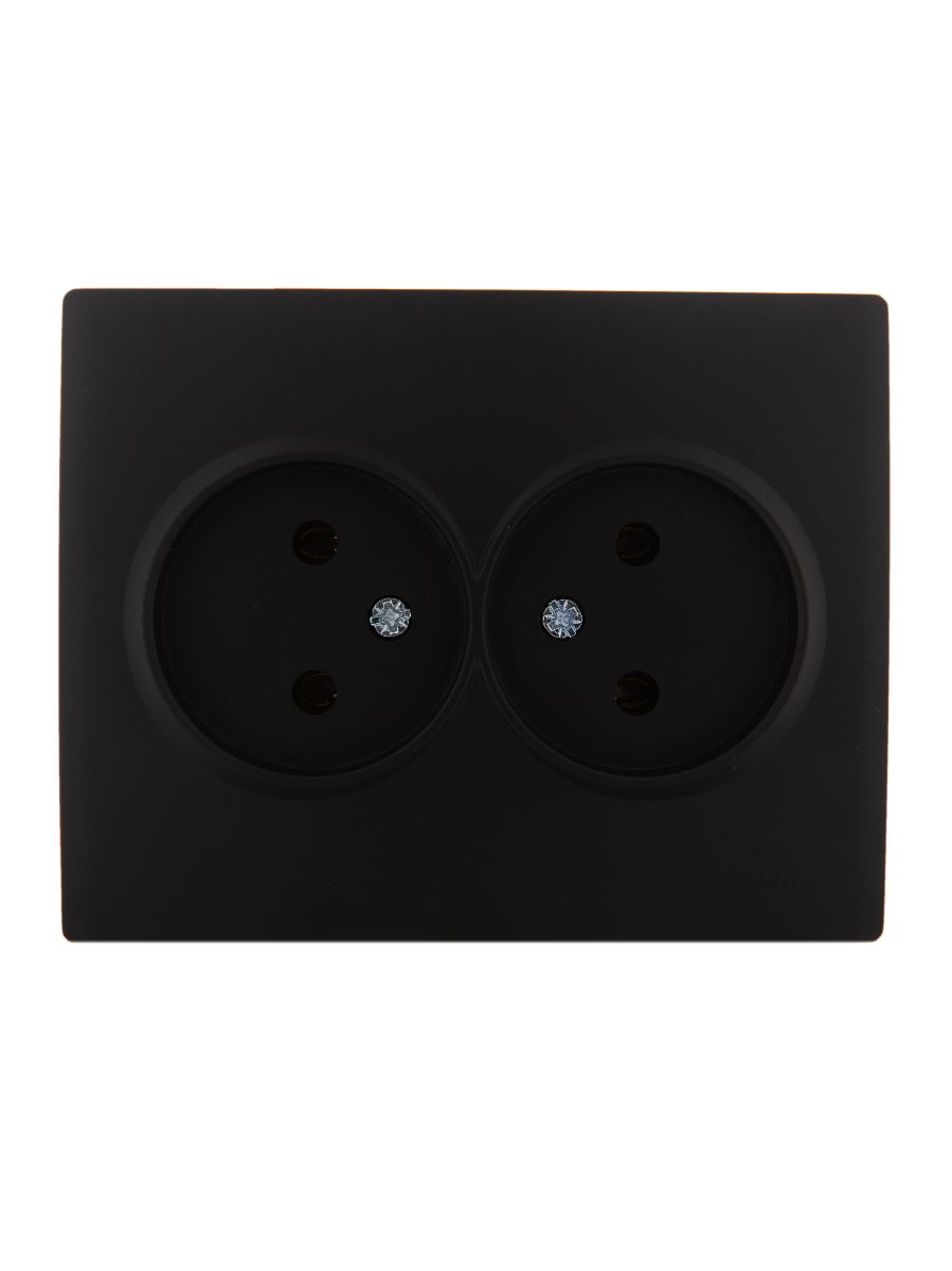 Розетка двойная б/з Lezard Karina 707-4200-128B