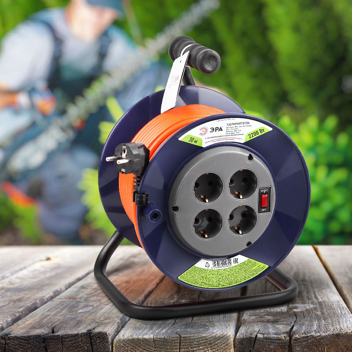 Удлинитель силовой Эра RPx-4es-3х1.0-30m Б0046847