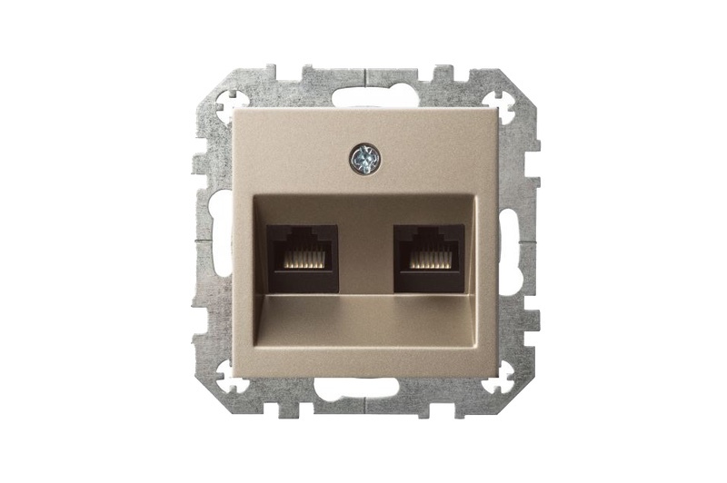 Розетка компьютерная двойная (2хRJ45) Liregus Epsilon 28-3162