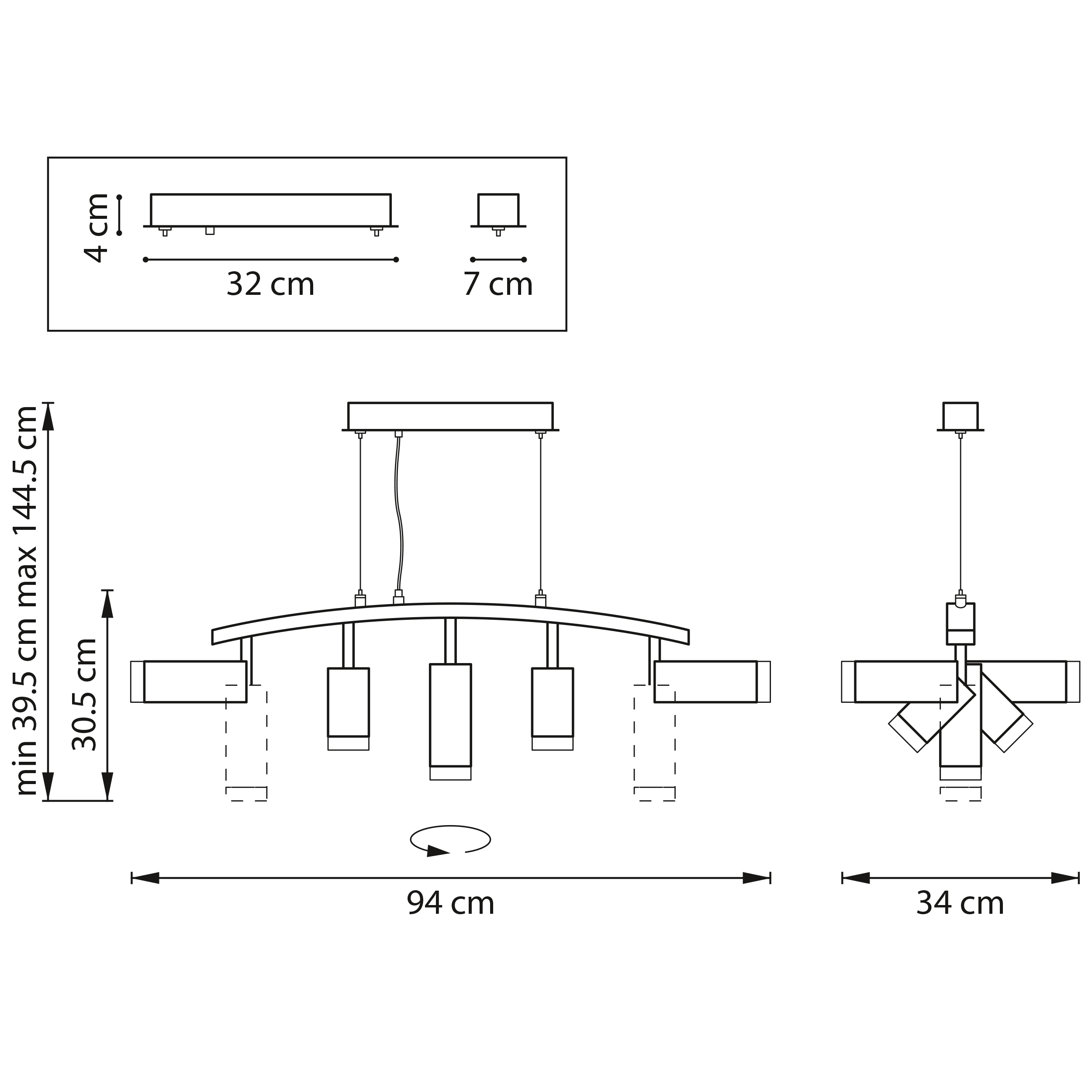 Подвесной светильник Lightstar Rullo LR7353628630 (571735+214436-2+214486-3+202430-5)
